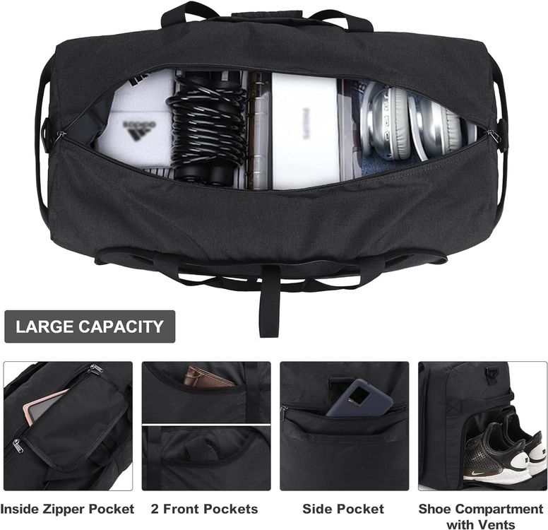 Borse: Faltbare wasserdichte Reisetasche 100L große mit Schuhfach – Nuovo e nell'imballaggio originale da Genève venduto da Top-Trend 5
