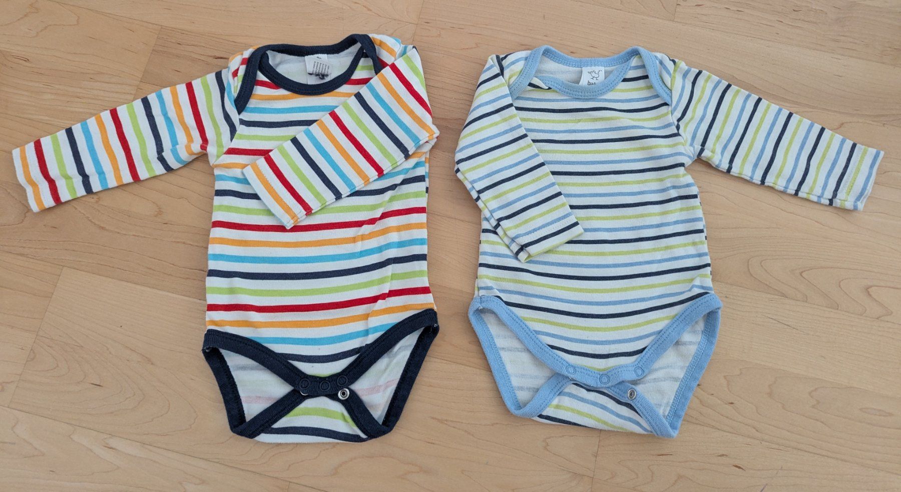 C&A Unterwäsche: 2 Langarm Baby Grösse 62 gestreift – Gebraucht aus Uster von matus.brlit