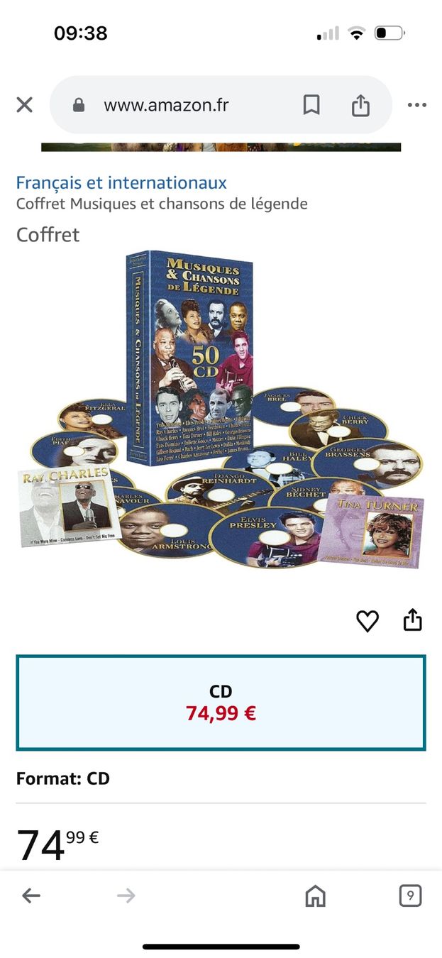 CD: Coffret 50 CD Musiques & Chansons de Légende – Usato da Veyrier venduto da Kimedovapa_1 7