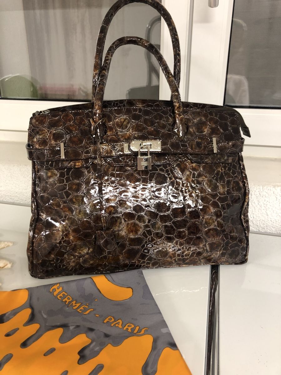 Borse: Echt Lederhandtasche Kroko Muster, Model Birkin Top! – Nuovo (secondo la descrizione) da Dielsdorf venduto da ncgarasi 3