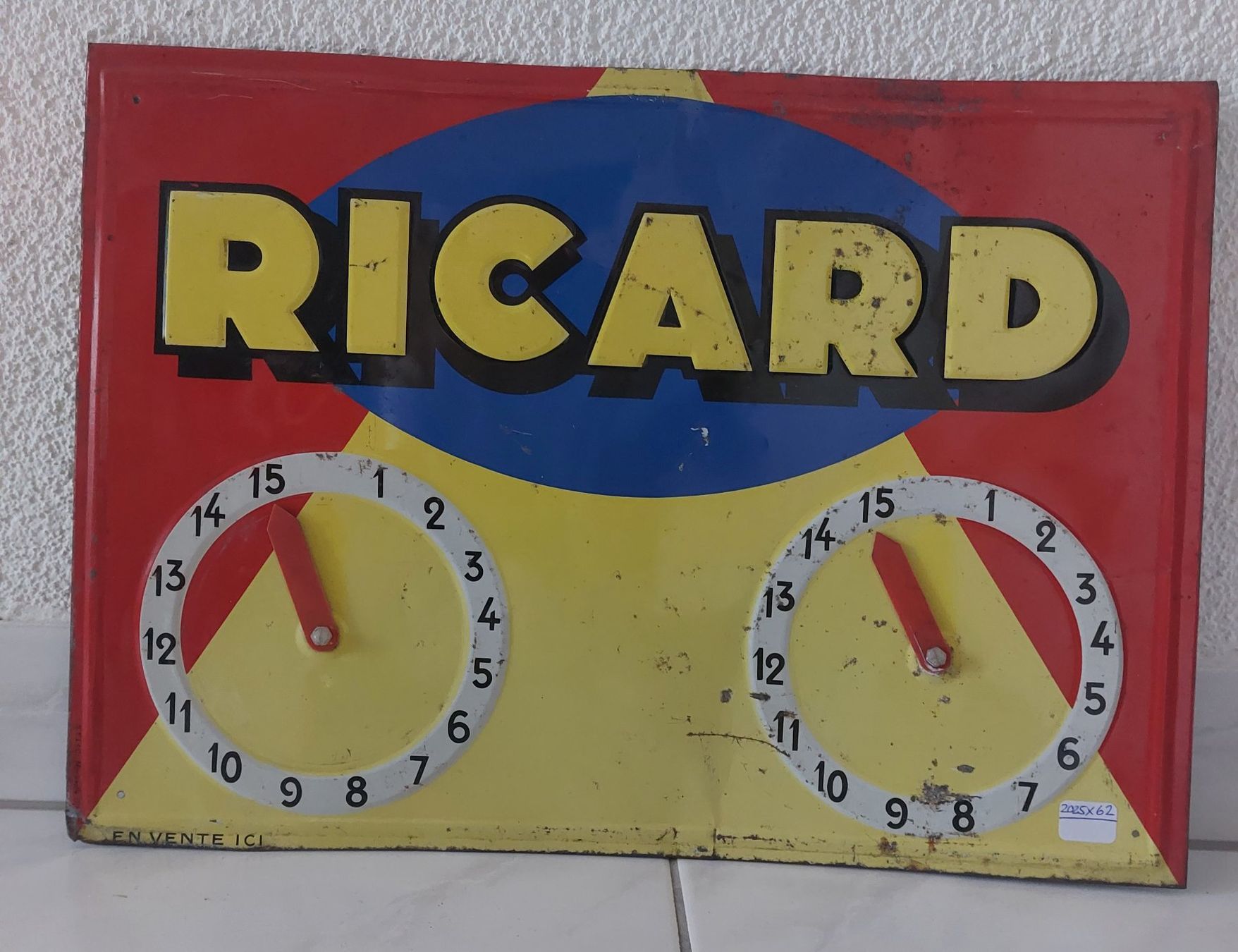 Ricard Insegne: altes Blechschild Ricard plaque tôle – Usato da Schenkon venduto da TG10
