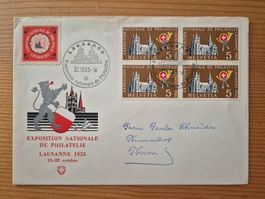 CH-Brief Exp.Lausanne aus 1955 Zustand gemäss Bilder