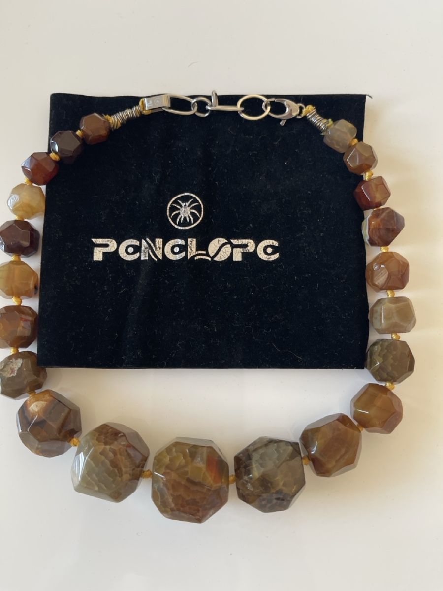 Catenine: Statement Necklace, Agate Stone, Boho Chic – Nuovo (secondo la descrizione) da Winterthur venduto da shp_xcc5