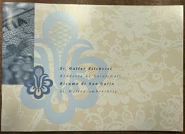 St. Galler Stickerei Heft mit einer 5.00 Marke postfrisch