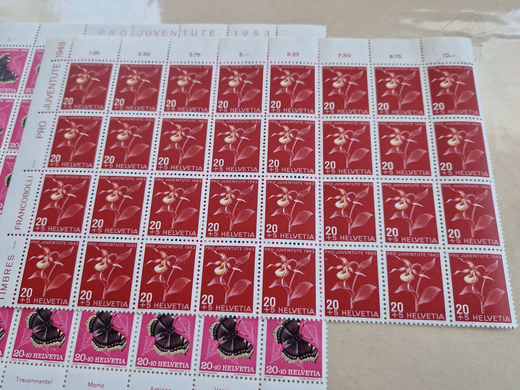 Tutti i francobolli: PJ Bogenteile postfrisch**, ab 1.- – Usato da Burgdorf venduto da Glossy01 2