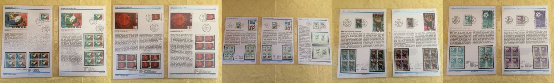 Alle Briefmarken: Div. BL. UNION NATIONS POSTAGE STAMPS 1975-1979 – Neu (gemäss Beschreibung) aus Buchs AG von ReaNaTsch 1