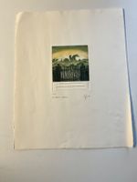 Lithographie "Ein Blick zurück" Signatur unleserlich, 7/16