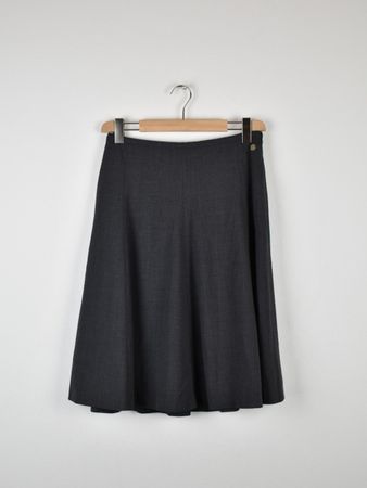 Rena Lange A-Linien Rock, Gr.40, grau, 96% Wolle, neu