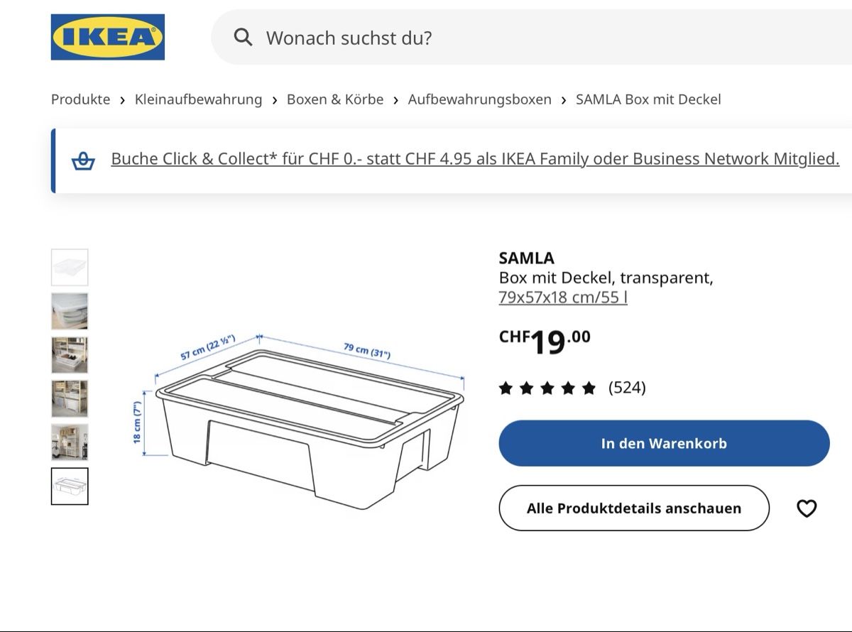 Ikea Autres décorations & accessoires: Aufbewahrungsboxen Ikea Samla – D'occasion à Chur par jk.84 4