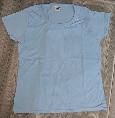 Fruit of the Loom - Damen Basic T-Shirt - XL - Sky Blue