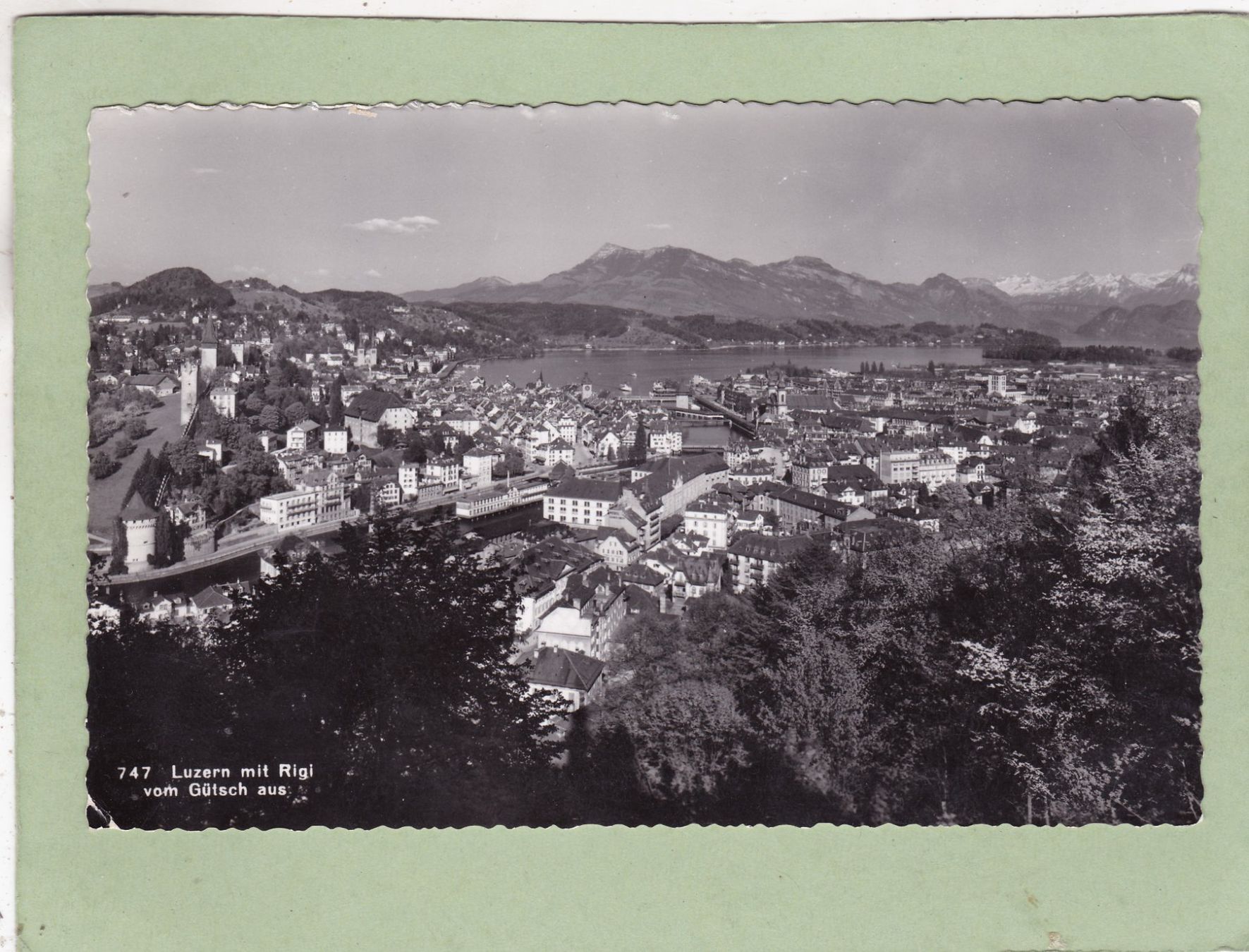 Cartoline postali: Luzern mit Rigi vom Gütsch aus – Usato da Herisau venduto da Lisegrat2008