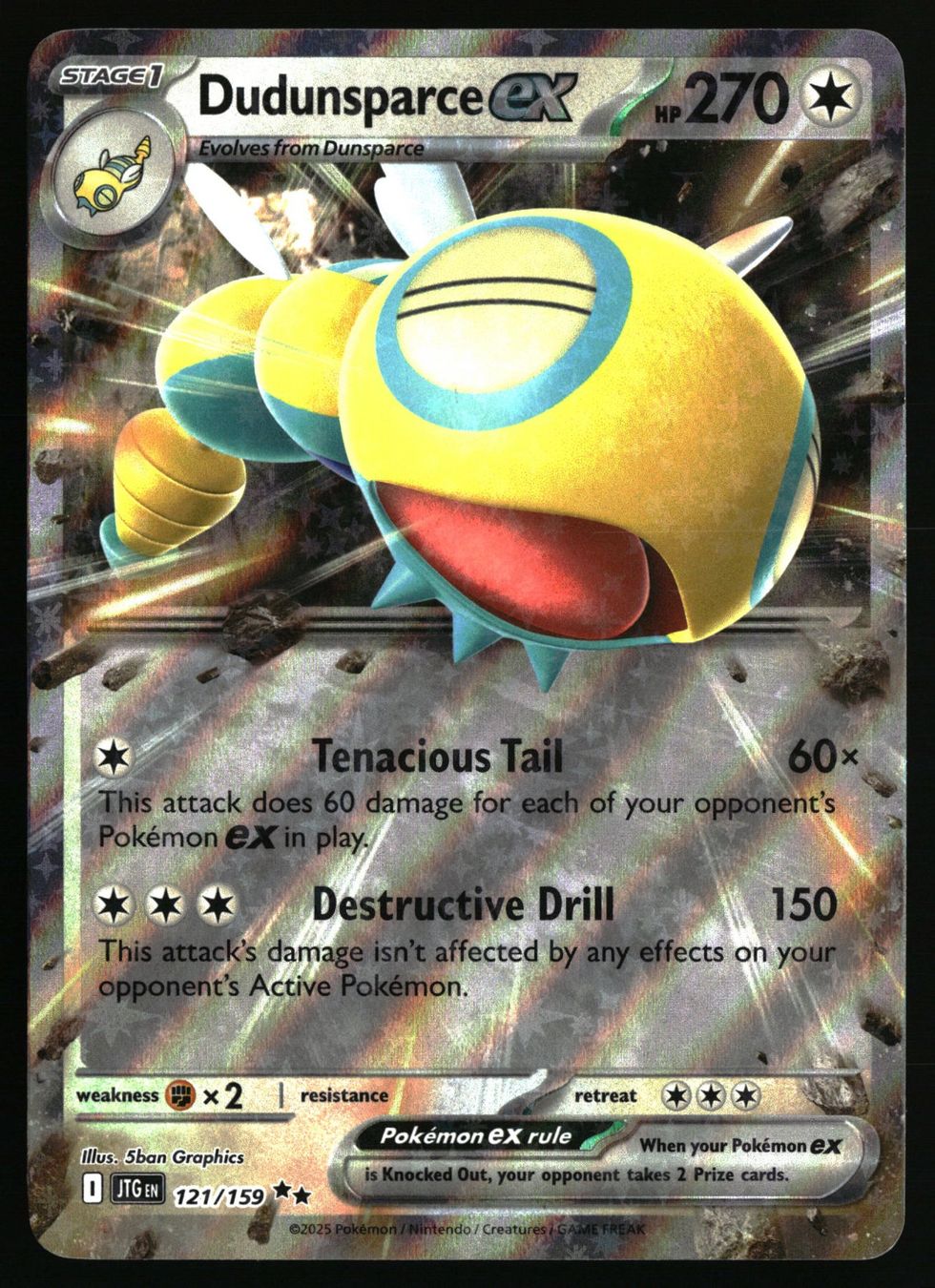 Pokémon Carte collezionabili: Dudunsparce ex #121 Pokemon Journey Together – Usato da Feuerthalen venduto da Plazatoys