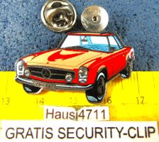 MERCEDES 280SL PAGODE AUTO PIN GLASIERT MIT SECRITY-CLIP