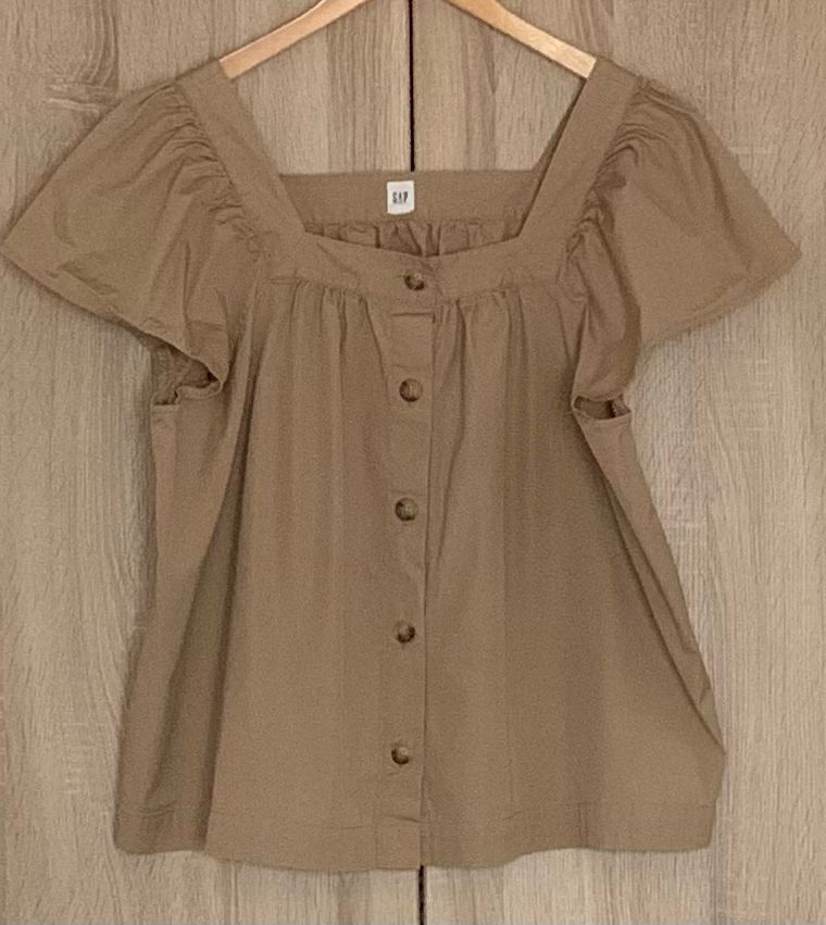 Gap Camicette: Gap Bluse Top XXL beige passt einer Grösse 44/46 – Usato da Nussbaumen AG venduto da brigitebardot