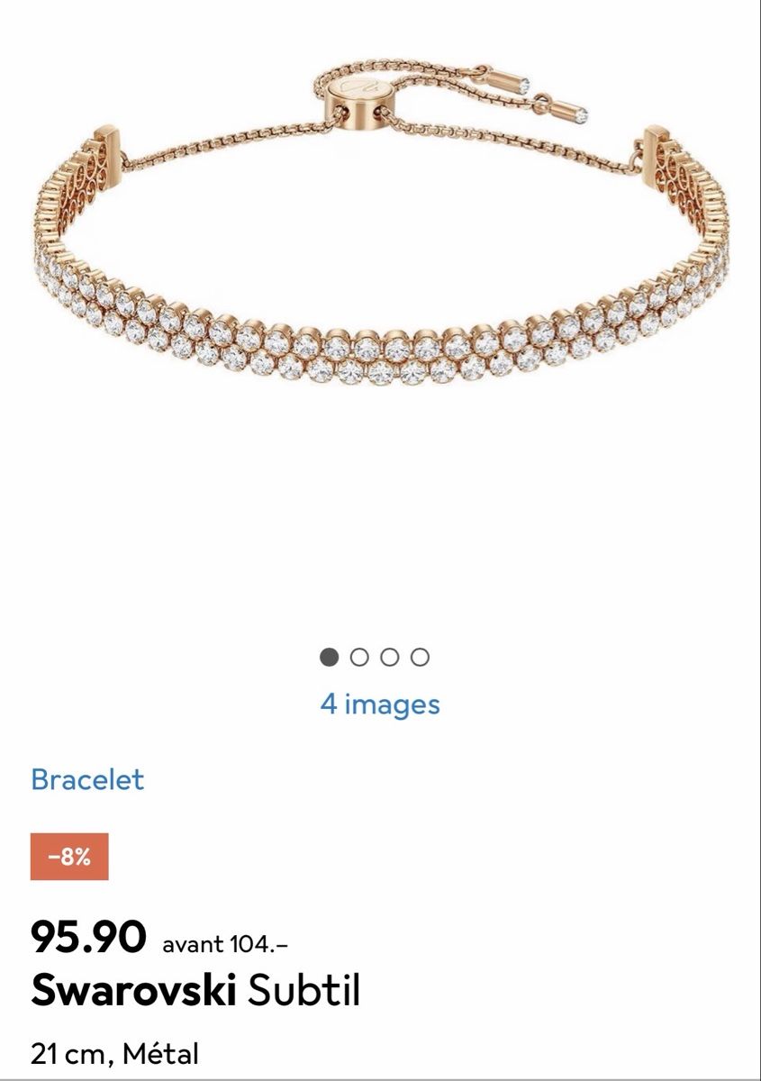 Swarovski Armbänder & -reifen: Bracelet Swarovski Subtil rosé, comme neuf – Neu (gemäss Beschreibung) aus Villars-sur-Glâne von jsa_1752 2