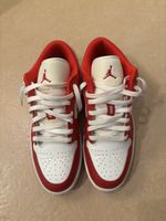 Air Jordan 1 Low Rot Weiss, Gr. 44, gebraucht