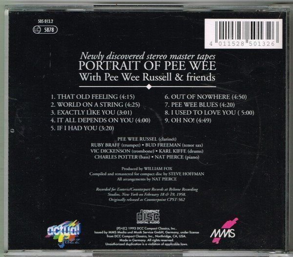CD: Pee Wee Russell, Bud Freeman, Ruby Braff, Nat Pierce, Kiffe – Usato da Unterbäch venduto da gote 1