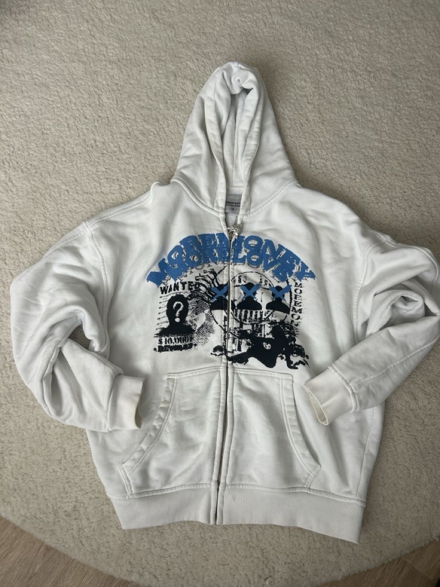 Pulls & Sweat-shirts: Kapuzenpullover weiss Grösse M mit Aufdruck gebraucht – D'occasion à Chur par sim_5jfc
