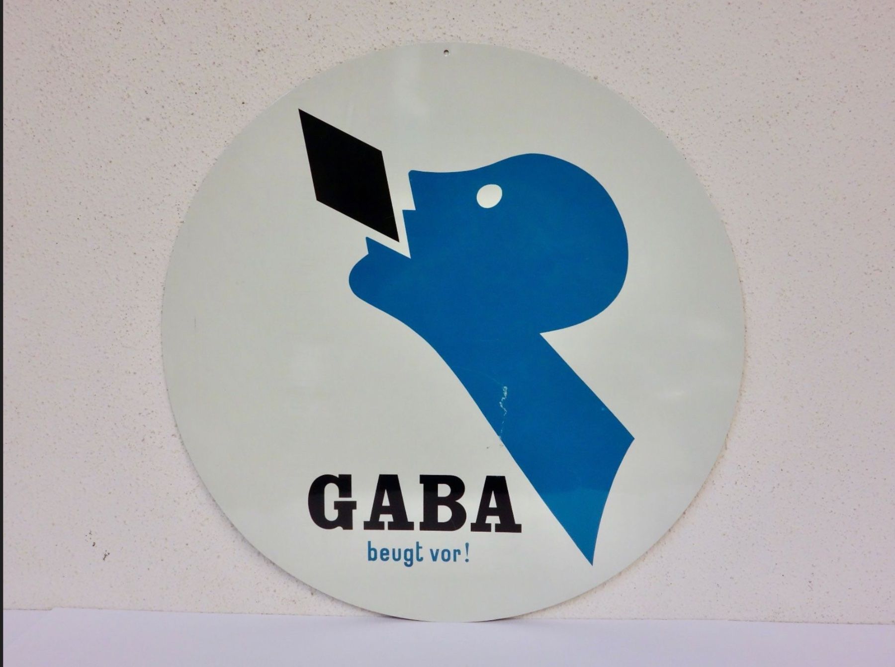 Insegne: ALTES REKLAME BLECHSCHILD GABA TABLETTEN BASEL – Usato da Kerzers venduto da djstarsky73 1