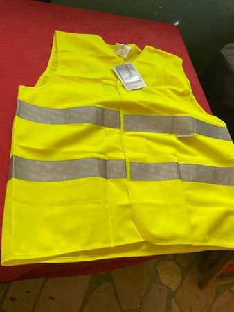 Warnweste gelb NEU mit Logo (nur hinten) 3M Scotchlite M