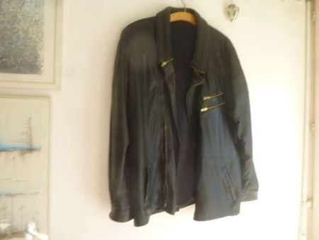 VINTAGE Lederjacke schwarz Gr. L wie neu