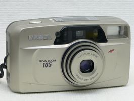 Minolta Riva Zoom 105 analoge Kompaktkamera + Etui