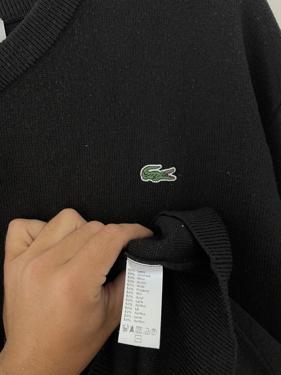 Lacoste Maglioni & Felpe: Lacoste Wollpullover, Schwarz, over / boxy fit. Gr. 7, y2k – Nuovo (secondo la descrizione) da Wetzikon ZH venduto da Jan_wojt 3