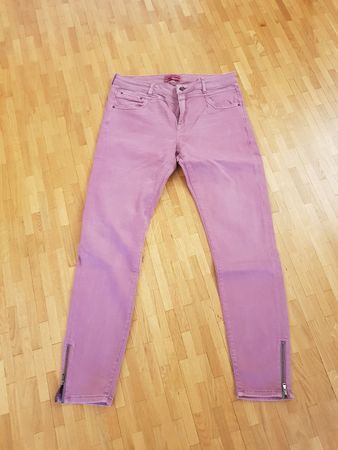 Pantalon Esprit rose poudré taille 40, coupe slim