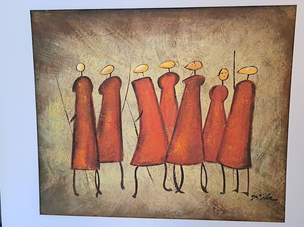 Dipinti: Ölgemälde 'Masaï' 50 x 60 – Usato da Bern venduto da mar_8npr