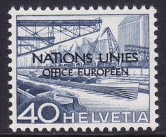Dienstmarke ONU SBK-Nr. 8 (Aufdruck 1950) ungebraucht *