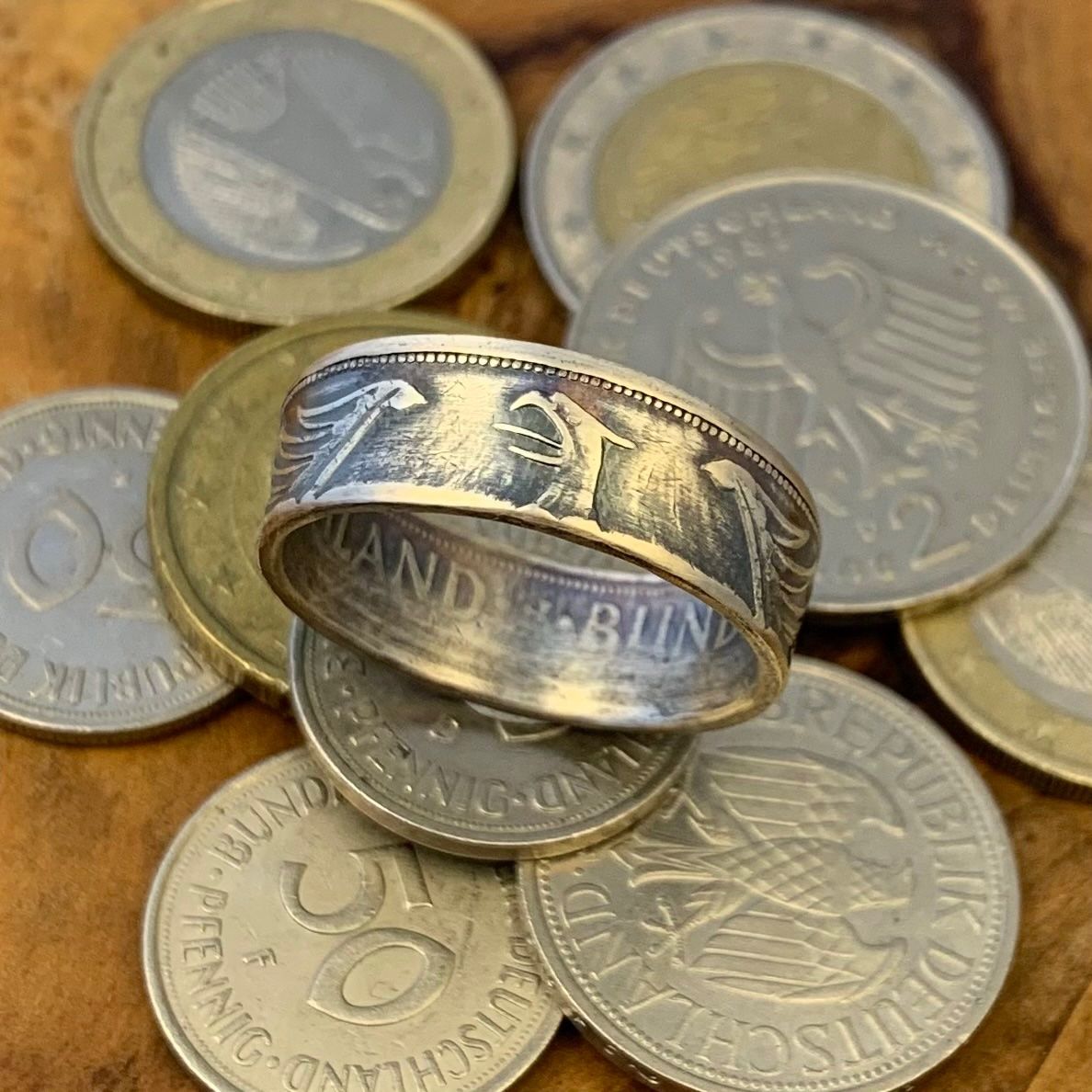 Anelli: Münzring Silberadler Gr. 62,5 – Nuovo (secondo la descrizione) da Thun venduto da Svonskj