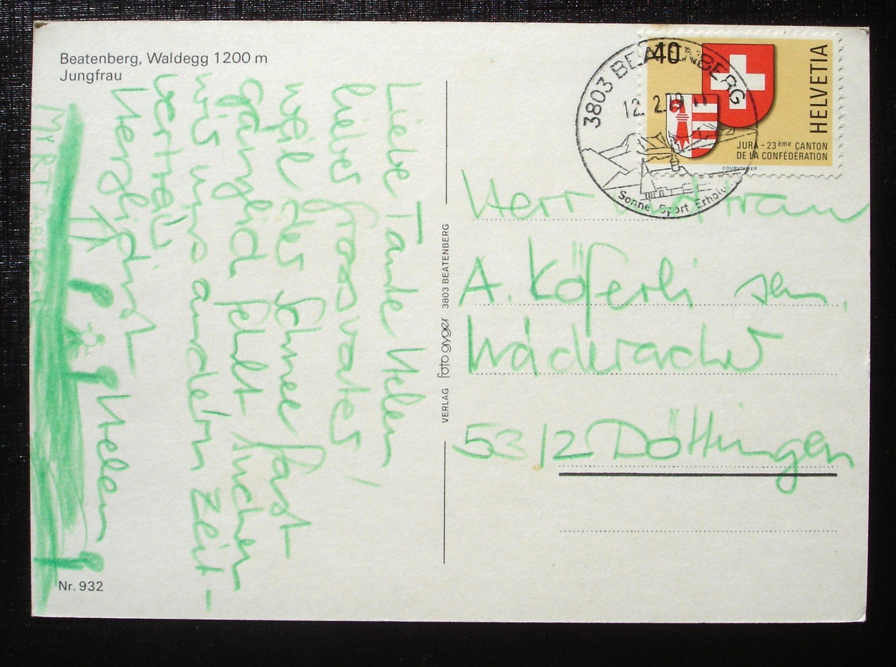 Cartoline postali: BEATENBERG Skilift Waldegg – Usato da Jona venduto da philajona 1