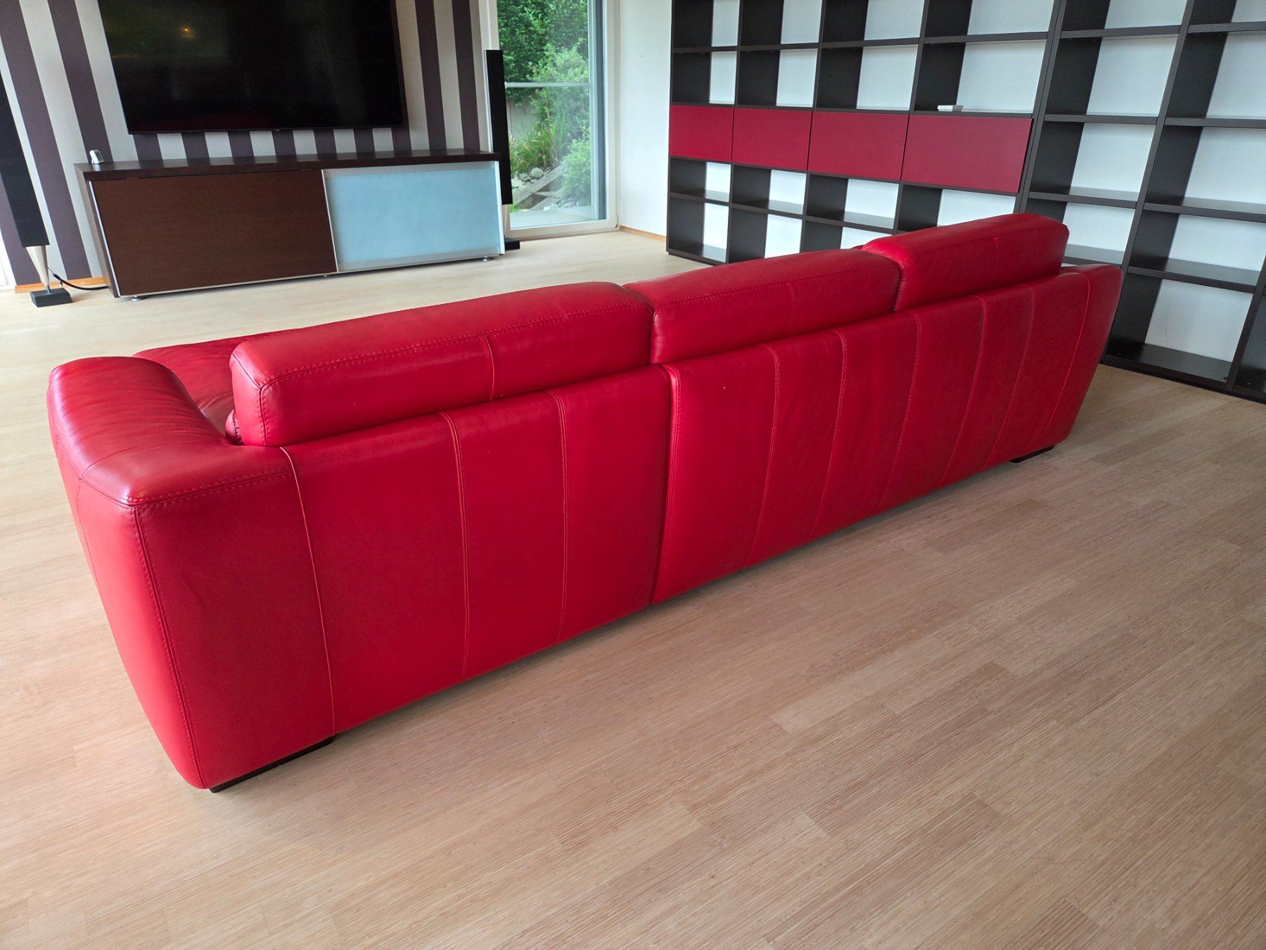 Divani: Stylisches Ecksofa Echtleder Rot - Mach ein Angebot – Usato da Zürich venduto da pat_2frc 2