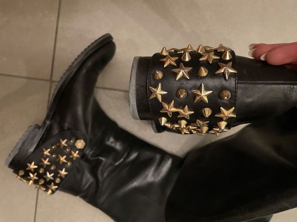 Philipp Plein Chaussures femmes: Seltene Philipp Plein Lederstiefel – D'occasion à Zürich par Sol65 3