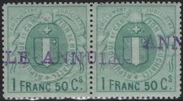 1.50 Fr. Fiskalmarken von NEUCHÂTEL im Paar