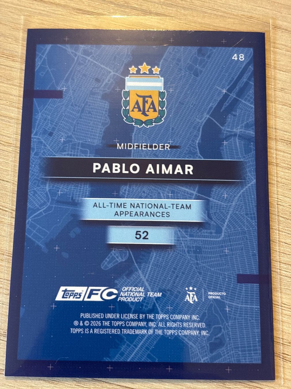 Topps Cartes à collectionner: Topps Argentina Team Set 25/26 Pablo Aimar Static Parallel – Neuf (Voir description) à Zürich par BVBWINNER 1