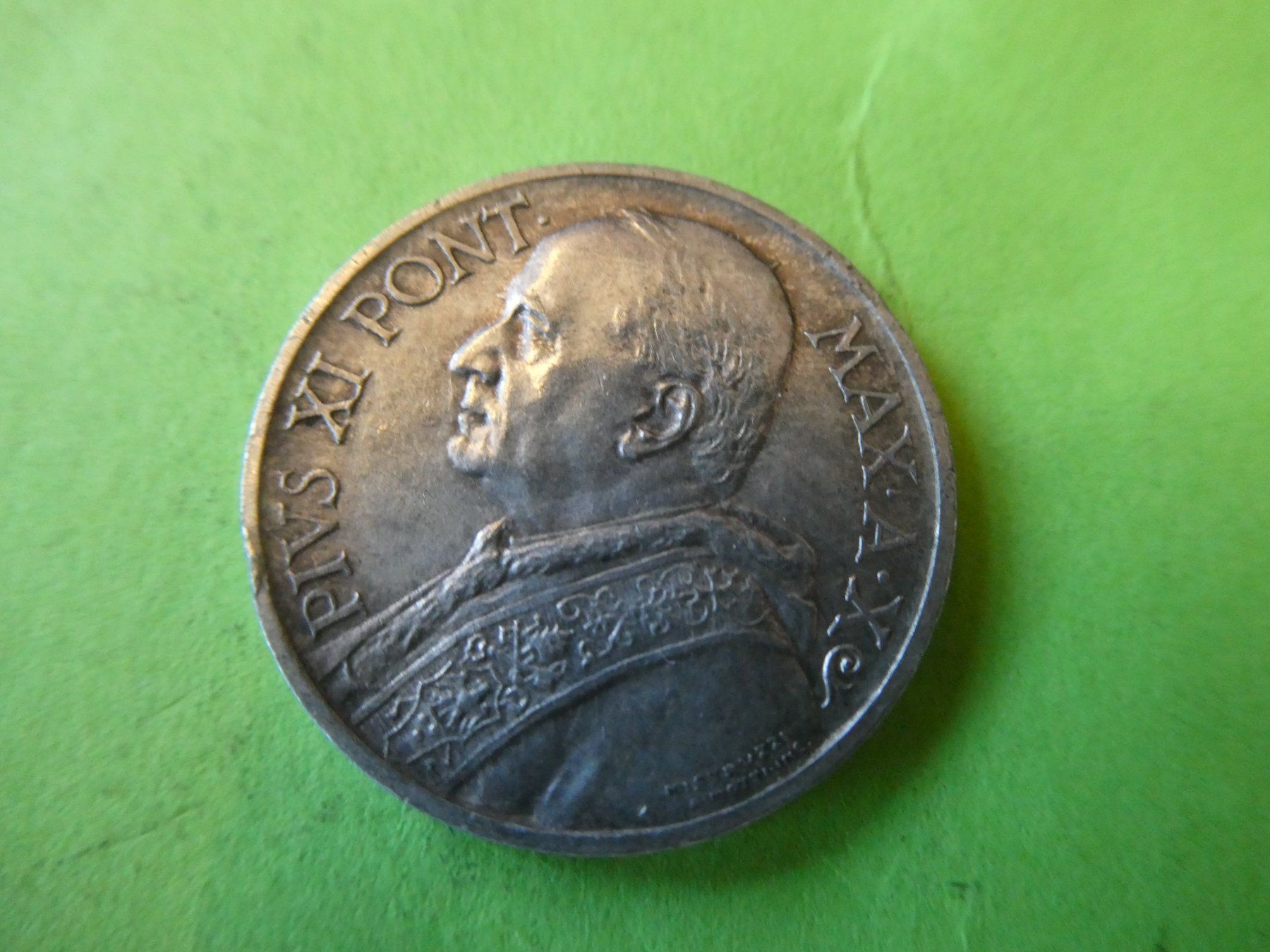 Toutes les monnaies: Vatikan 1931, 5 Lire - Silber – D'occasion à Hinterforst par Rohusri 1