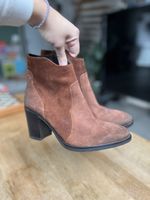 Roberto Santi Wildleder Stiefeletten, Braun, Gr. 40 NEU
