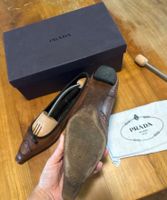 Prada brown leather ballet flats - size IT39 or EU39.5/40