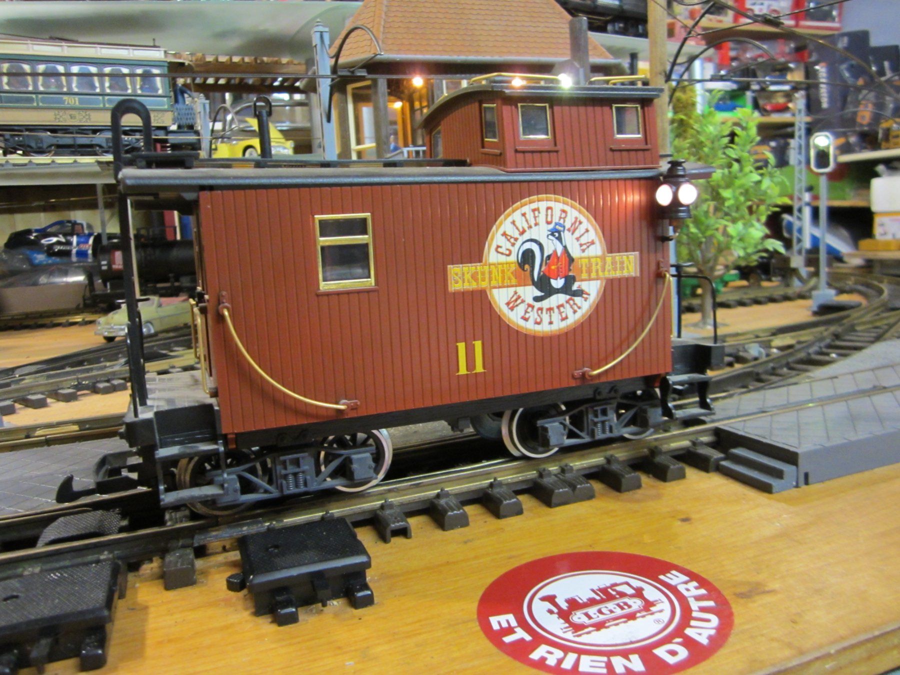 LGB Modellini di ferrovie: LGB 46654 Caboose USA – Nuovo e nell'imballaggio originale da Gland venduto da renomodel