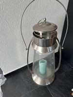Laterne gross Glas Chrom 74 cm
