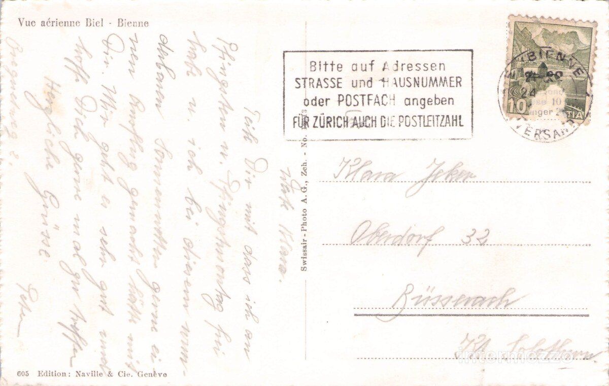 Cartoline postali: Biel - Bienne BE // Luftbild – Usato da Basel venduto da intermezzo12 1