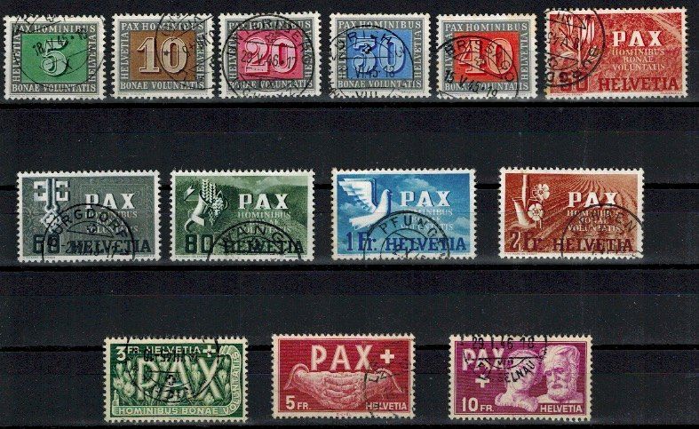 Tous les timbres: PAX-Satz gestempelt – D'occasion à Aarwangen par Suomo48