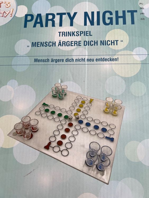 Trinkspiel Mensch ärgere dich nicht aus Glas nie benutzt 18+ | Kaufen