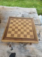 Holz Schachbrett, Intarsienarbeit