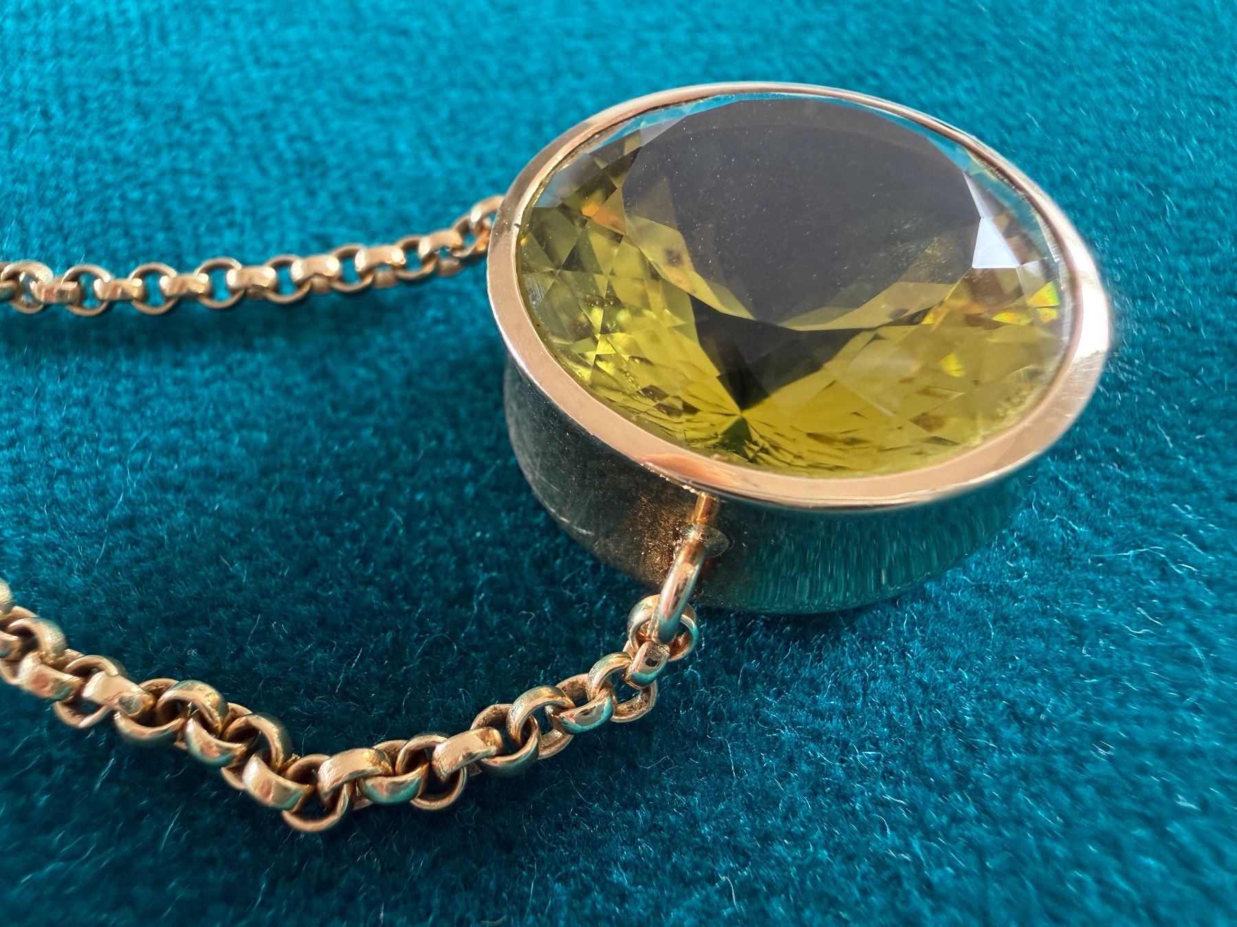 Catenine: Wunderschöne Halskette Gelbgold mit Lemon Citrin – Usato da Buchs SG venduto da Laurenzia2