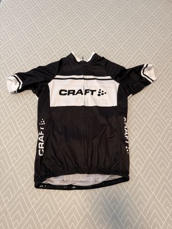 CRAFT Cycling Jersey short sleeve black white size L