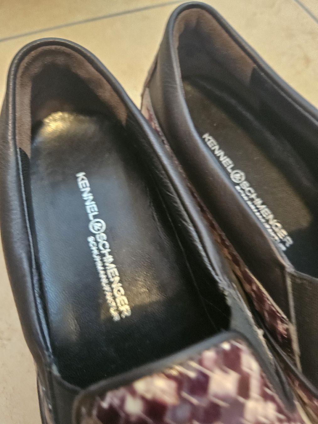 Kennel + Schmenger Scarpe da donna: Kennel & Schmenger Slipper, Schlangenmuster, Grösse 4.5 – Usato da Steckborn venduto da suz_v2v6 1