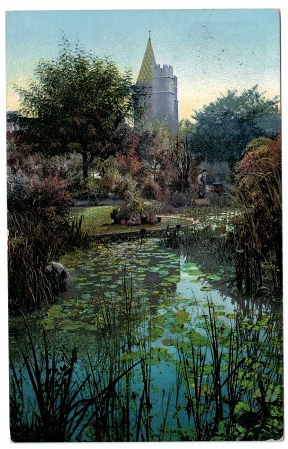 Cartoline postali: Basel, Spalenthor, Botanischer Garten, gelaufen 1922 – Usato da Frauenfeld venduto da POML
