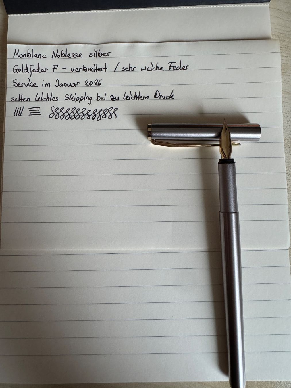 Montblanc Penna & Evidenziatori: Montblanc Noblesse, Silber, Goldfeder – Usato da Olten venduto da Alpaccka